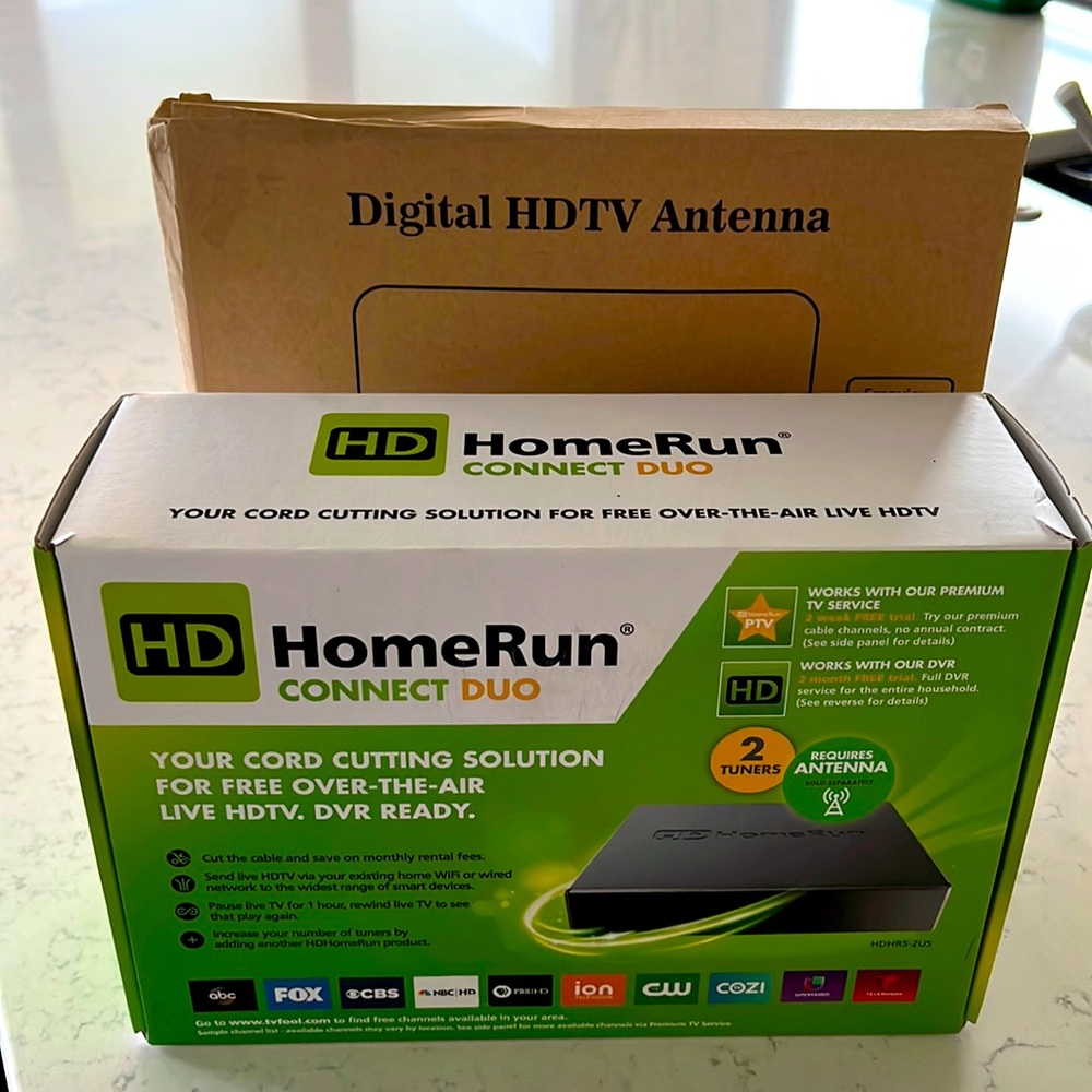 HD HomeRun Connect Duo with digital HDTV Antenna